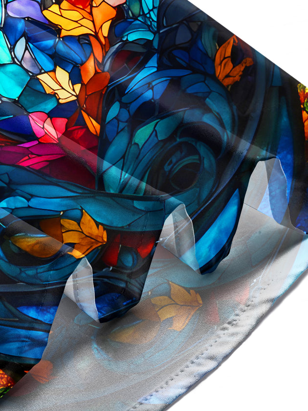 men's colorful dragon print shirt summer vacation