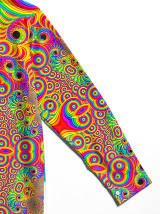 men's art print shirt close-up full sleeve