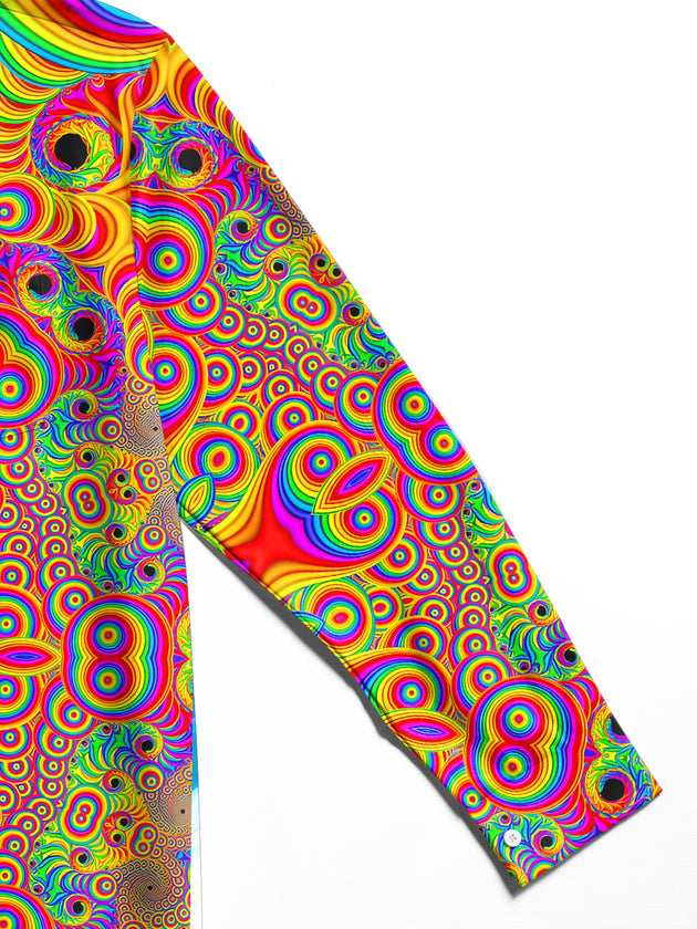 men's art print shirt close-up full sleeve