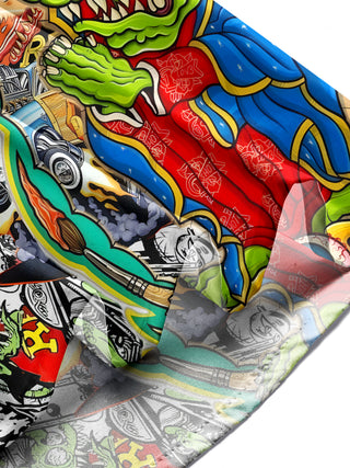 men's art print shirt summer vacation