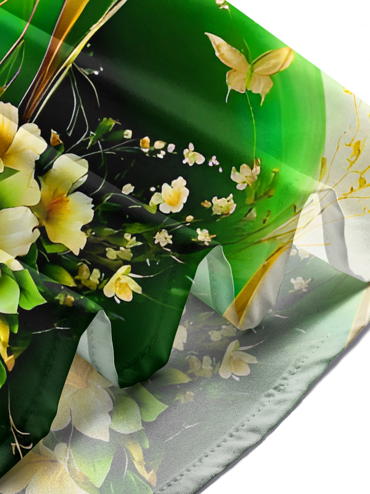 Art Floral Butterfly Men's Pocket Short Sleeve Shirts