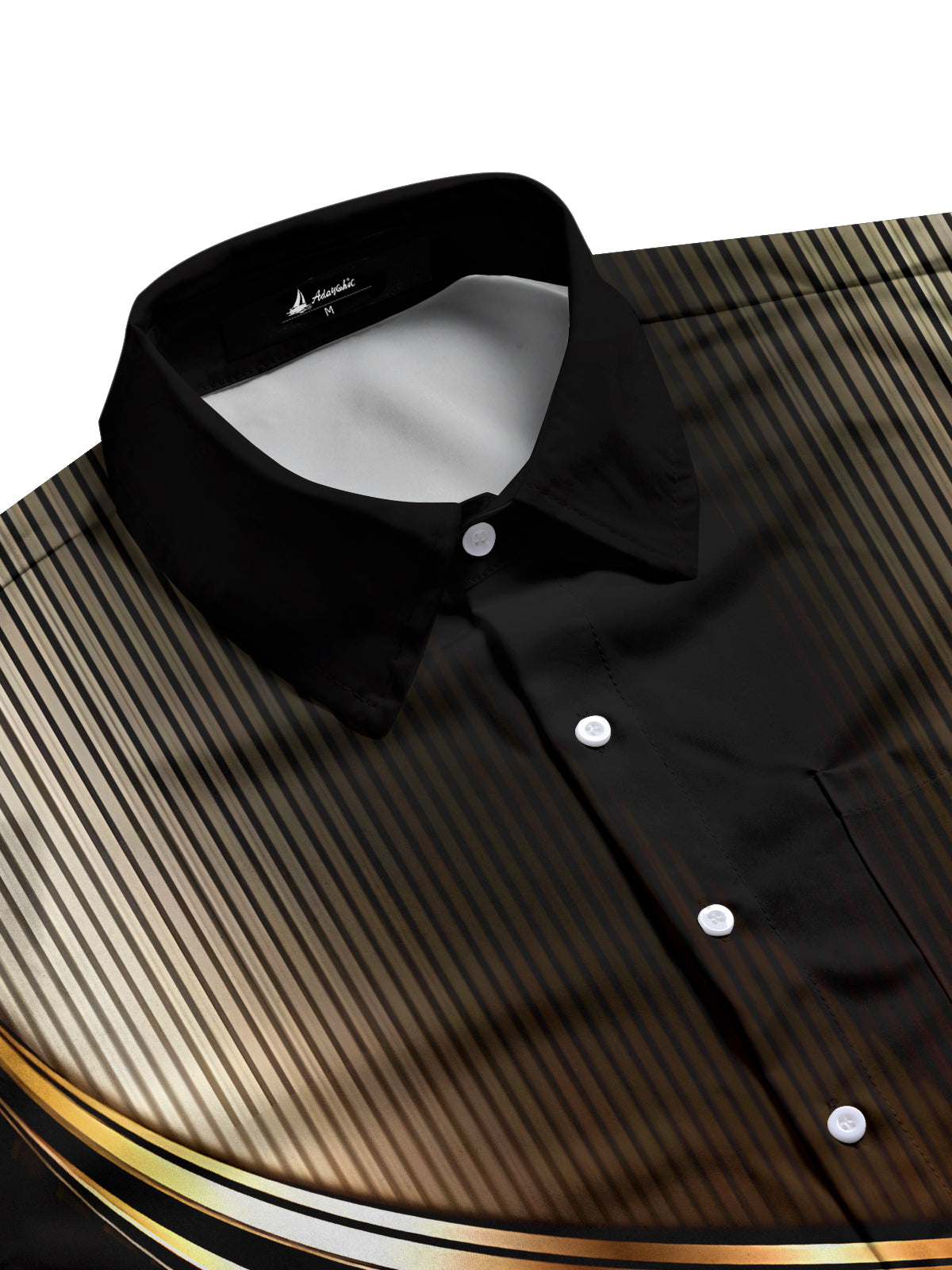 Gradient Art Print Men's Pocket Short Sleeve Shirts