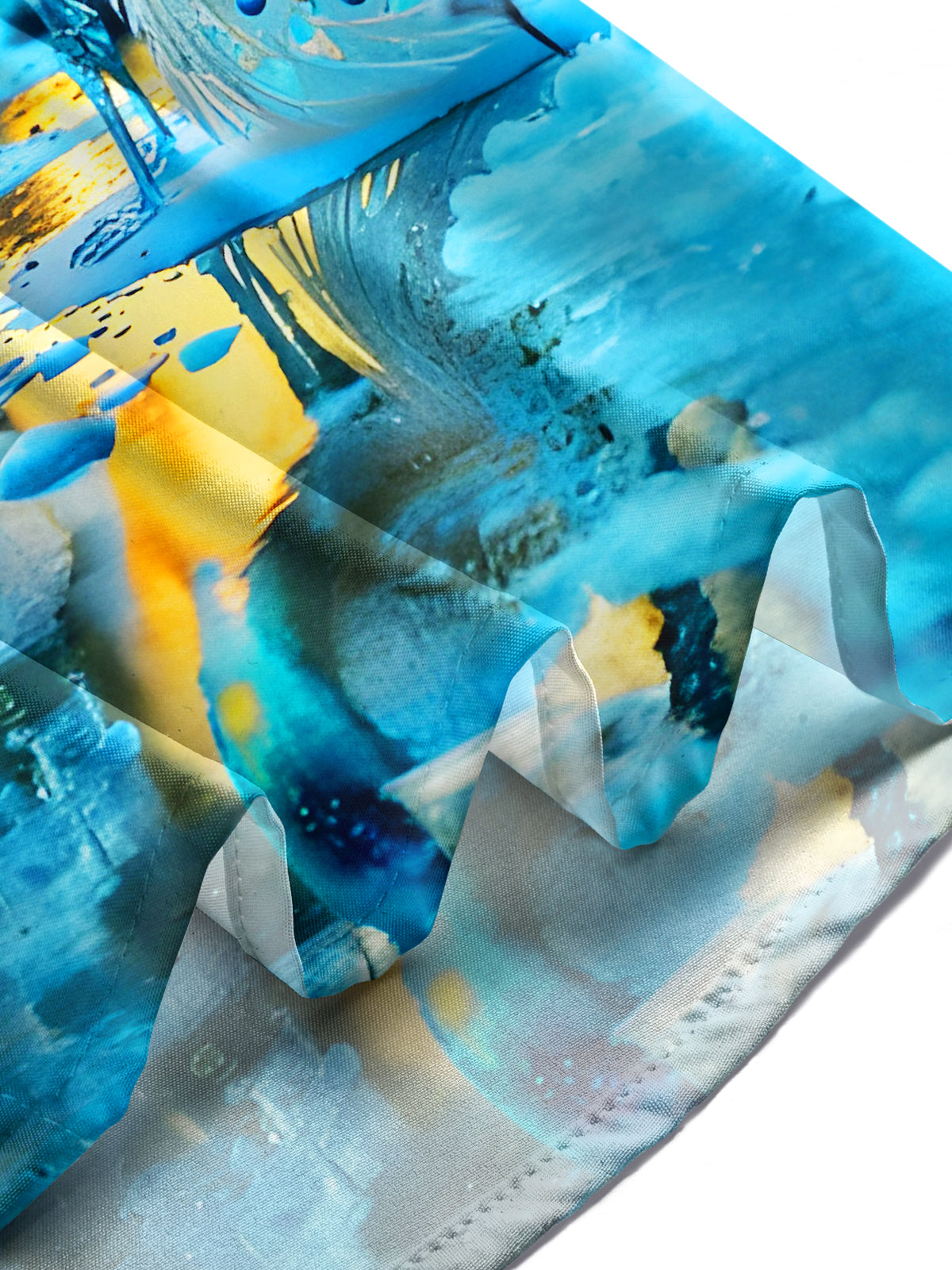 Art Ice Snow Peacock Men's Pocket Short Sleeve Shirts