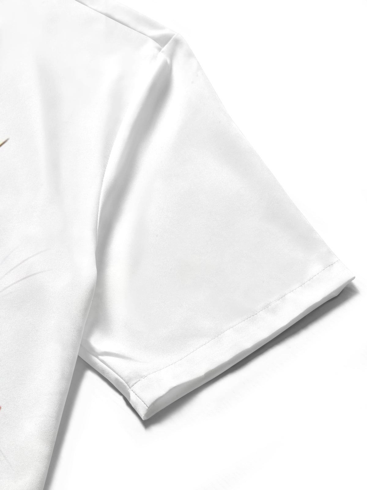 Cat Floral Print Men's Pocket Short Sleeve Shirts