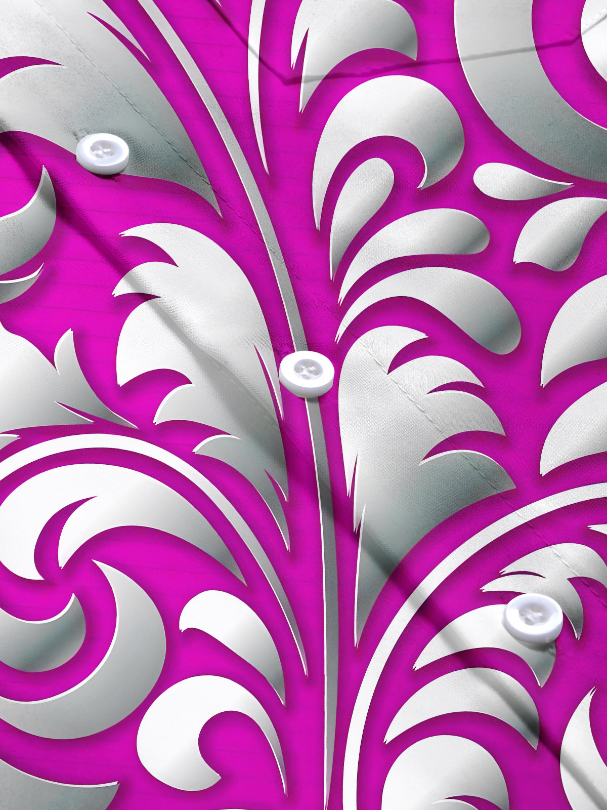 Floral Men's Pocket Long Sleeve Shirts