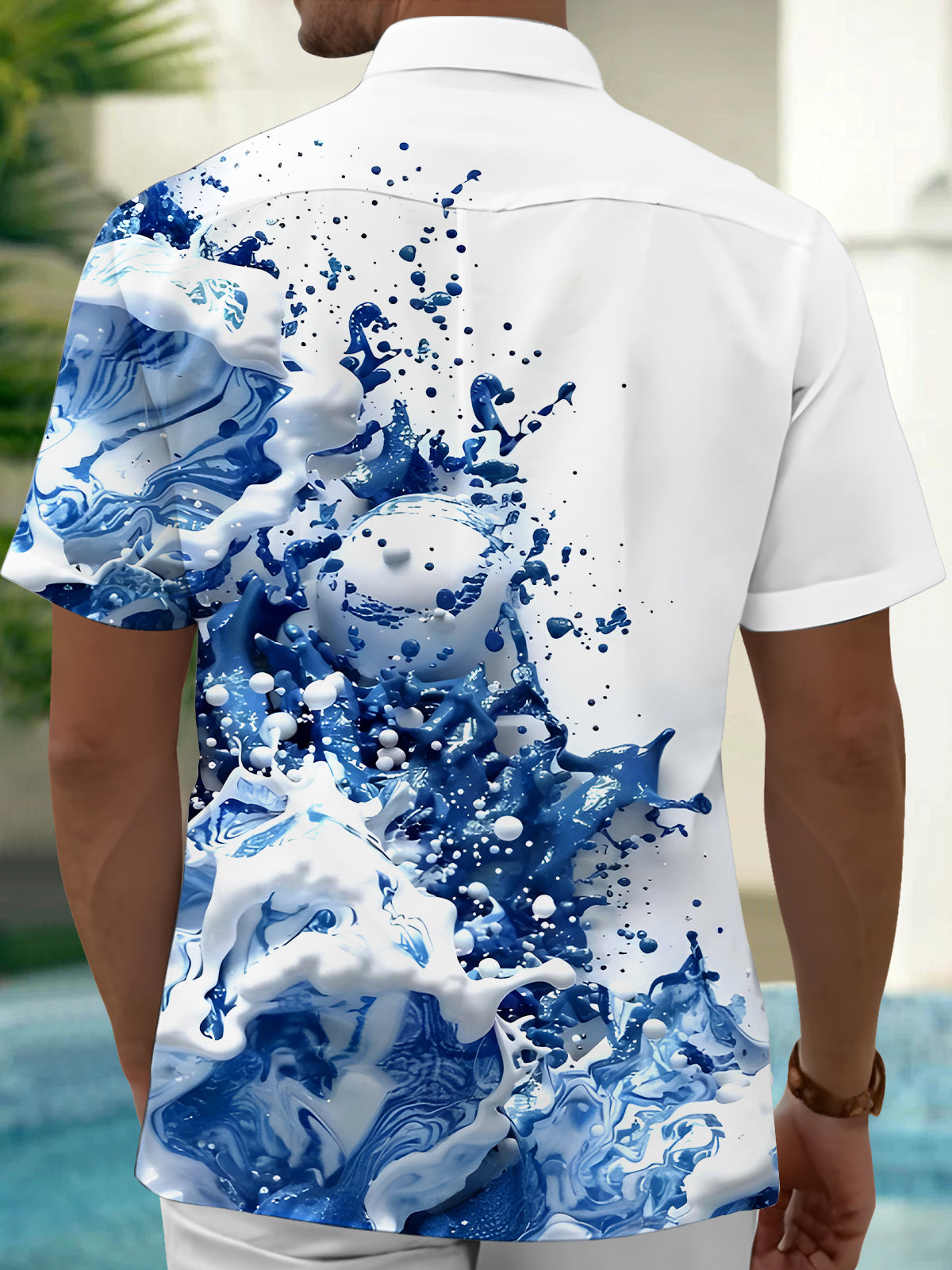 Tie Dye Men's Pocket Short Sleeve Shirts