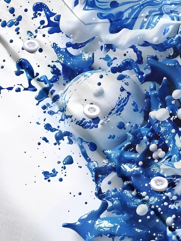 Tie Dye Men's Pocket Short Sleeve Shirts