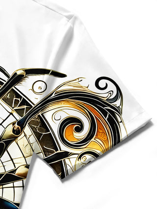 men's Halloween shirt close-up short sleeve