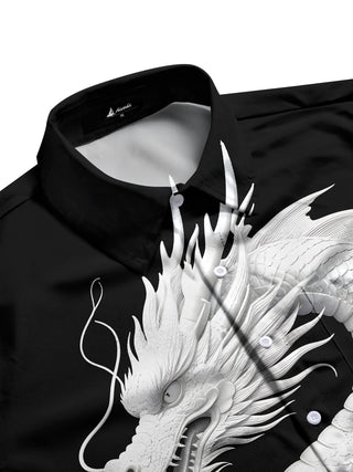 men's Chinese dragon shirt side view