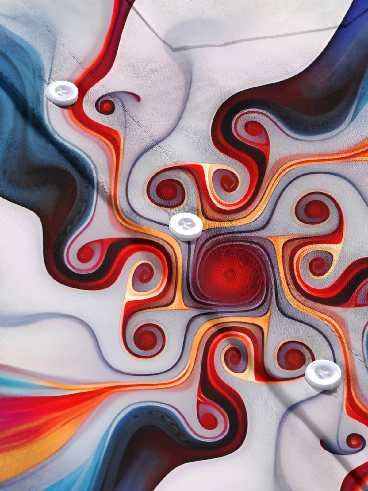 Art Gradient Swirl Men's Pocket Short Sleeve Shirts