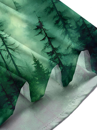 men forest green pocket long sleeve shirt lifestyle front view