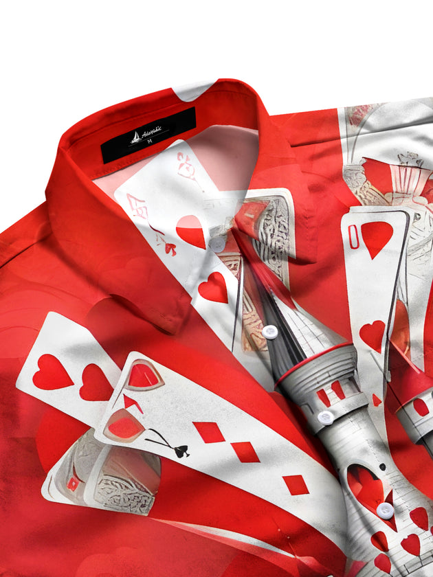 Poker Castle Men's Pocket Short Sleeve Shirts