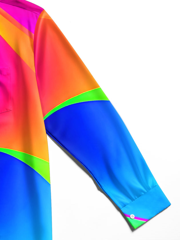 men's tie dye shirt close-up full sleeve