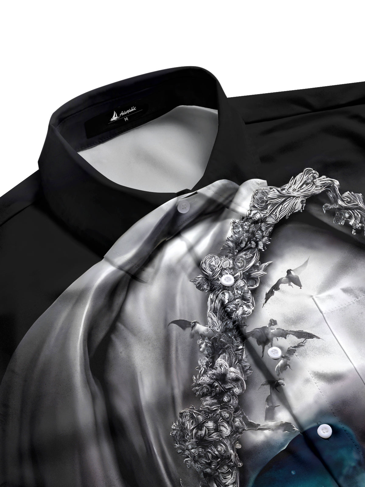 Halloween Skull Men's Pocket Short Sleeve Shirts