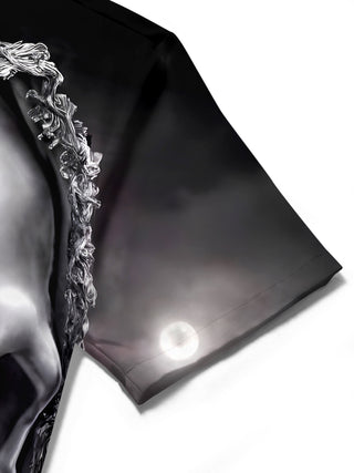 men's Halloween shirt close-up short sleeve