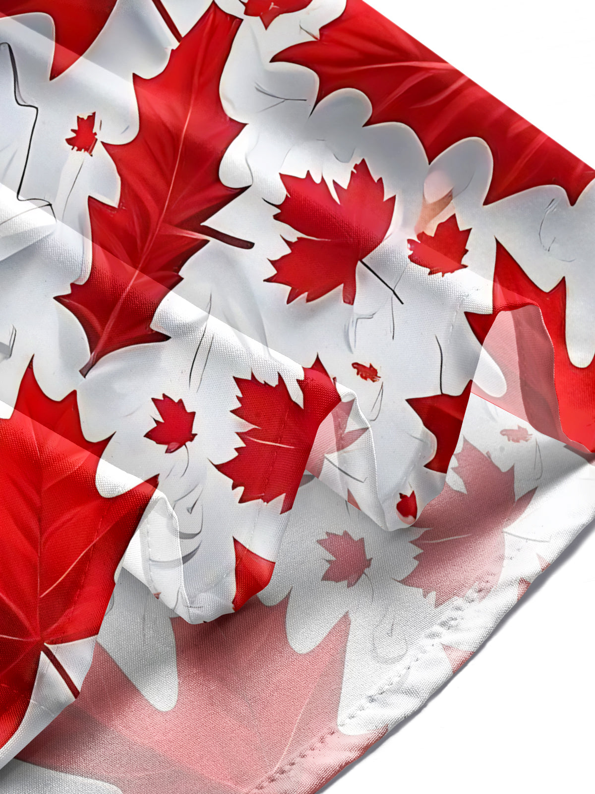 Maple Leaf Print Men's Pocket Short Sleeve Shirts