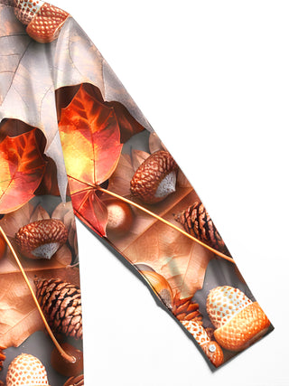 men's map print shirt close-up full sleeve