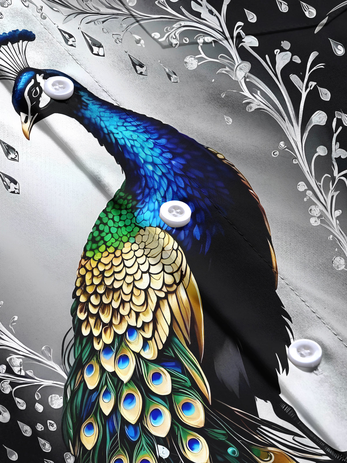 Peacock Men's Pocket Short Sleeve Shirts