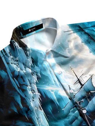 men's short sleeve shirt side view