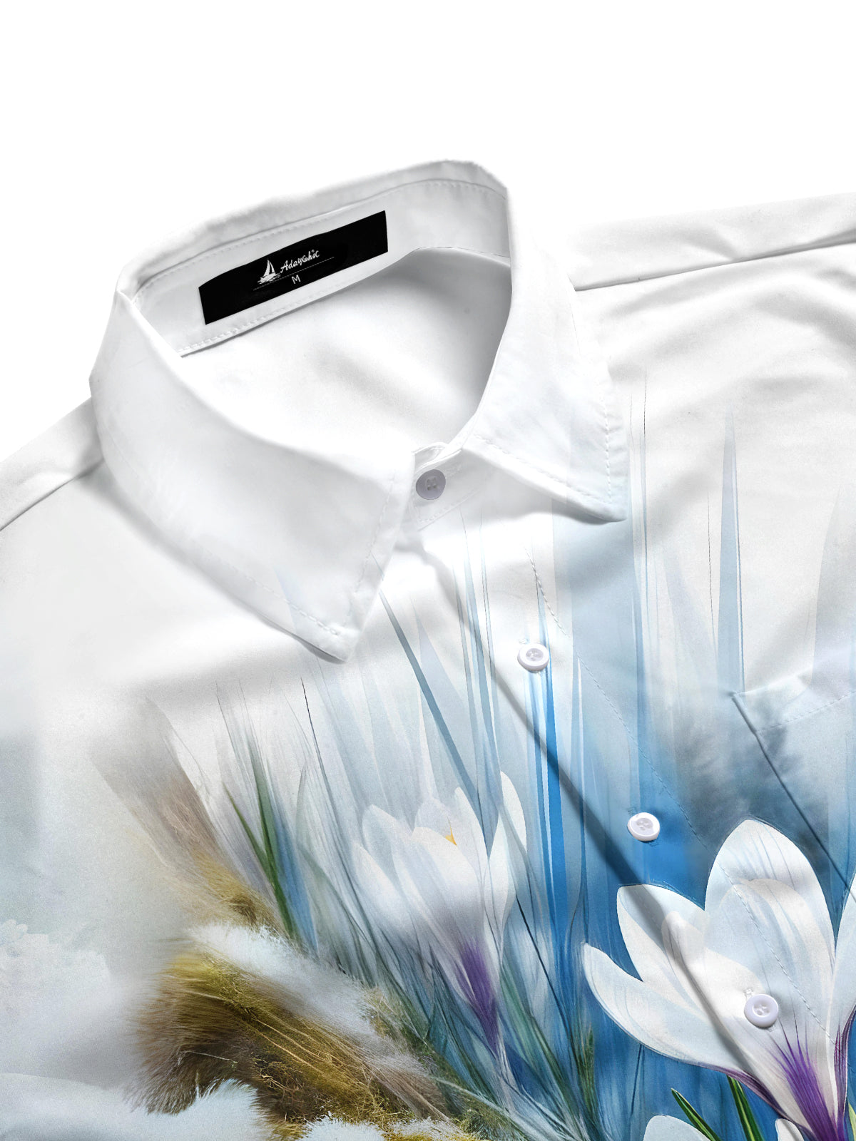 Floral Men's Pocket Short Sleeve Shirts