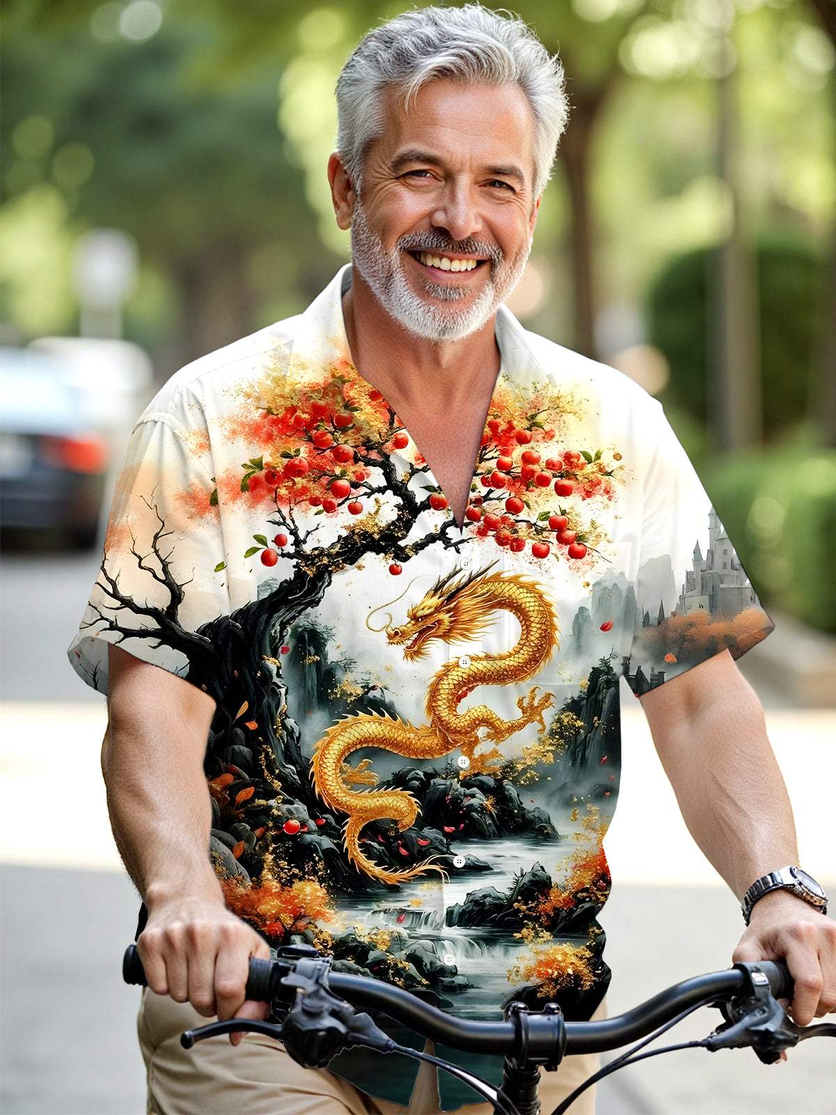 Dragon Tree Men's Pocket Short Sleeve Shirts