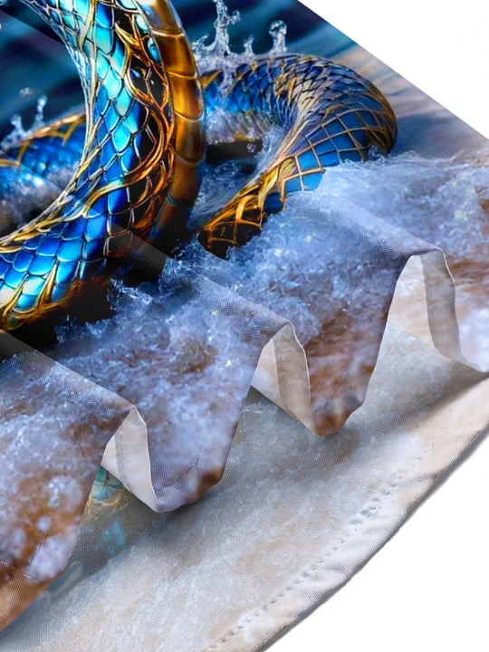 men's snake print shirt summer vacation