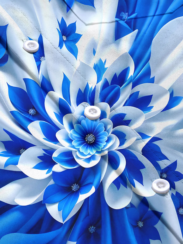 Floral Men's Pocket Short Sleeve Shirts