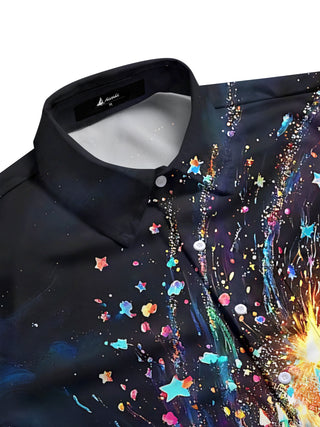 men's festive shirt side view