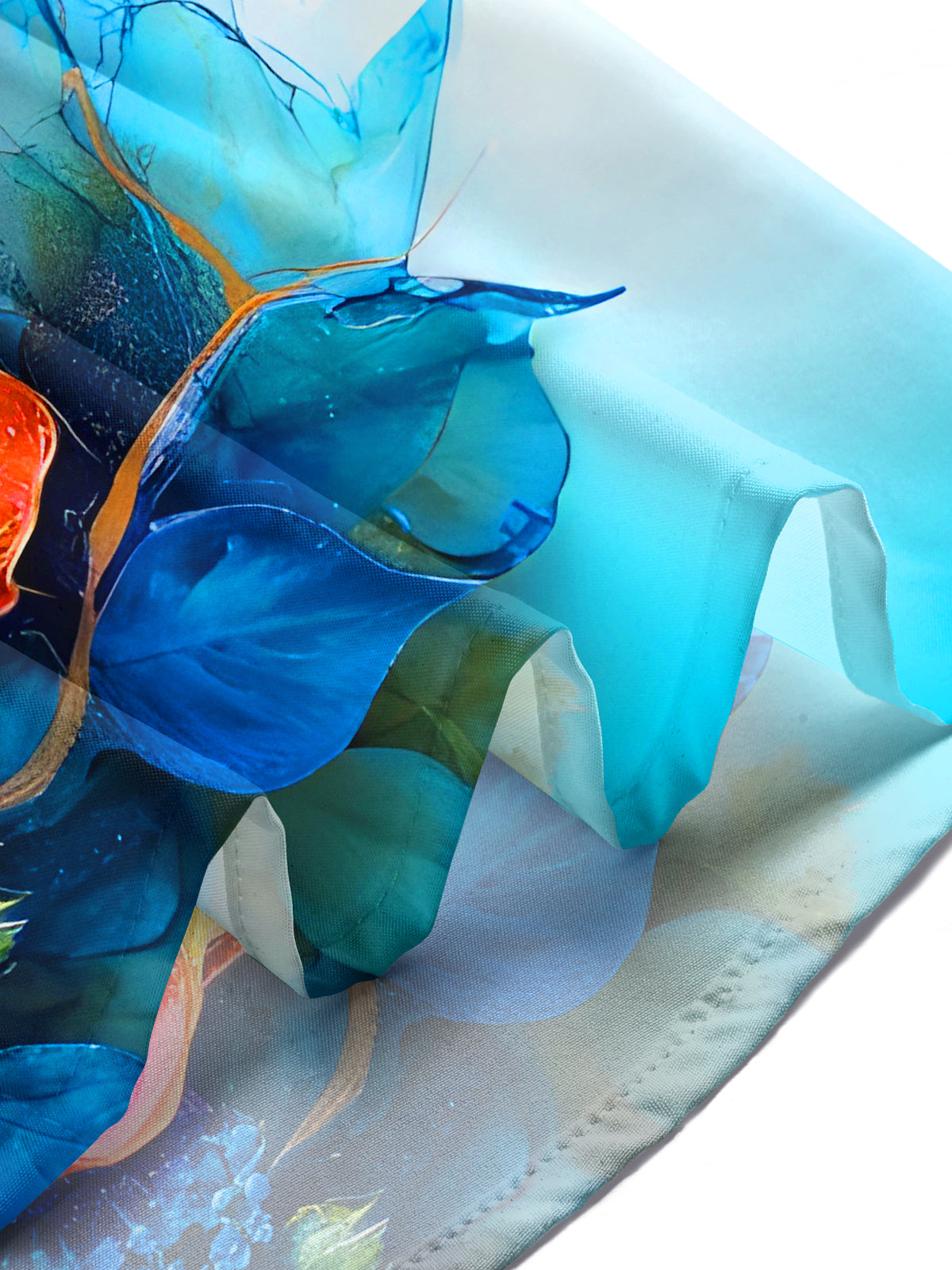 Art Gradient Cat Floral Men's Pocket Short Sleeve Shirts