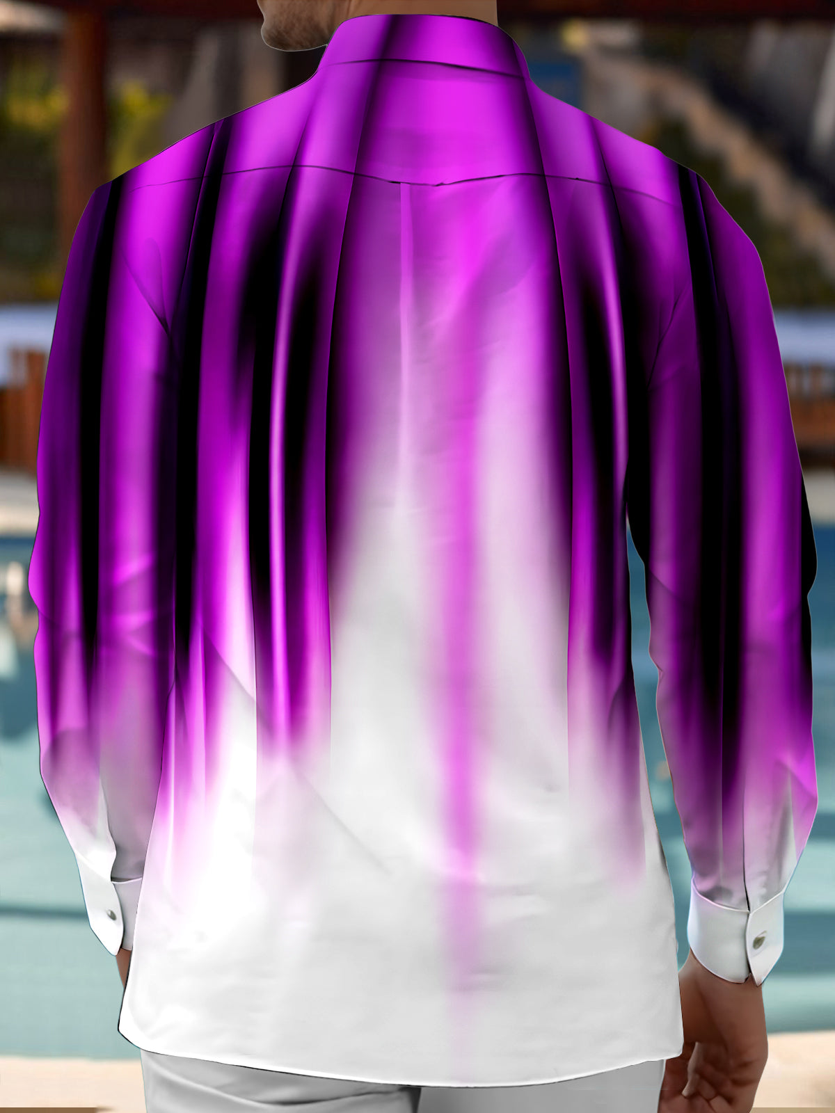 Tie Dye Pocket Long Sleeve Shirts