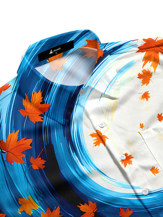 men's graphic art shirt side view