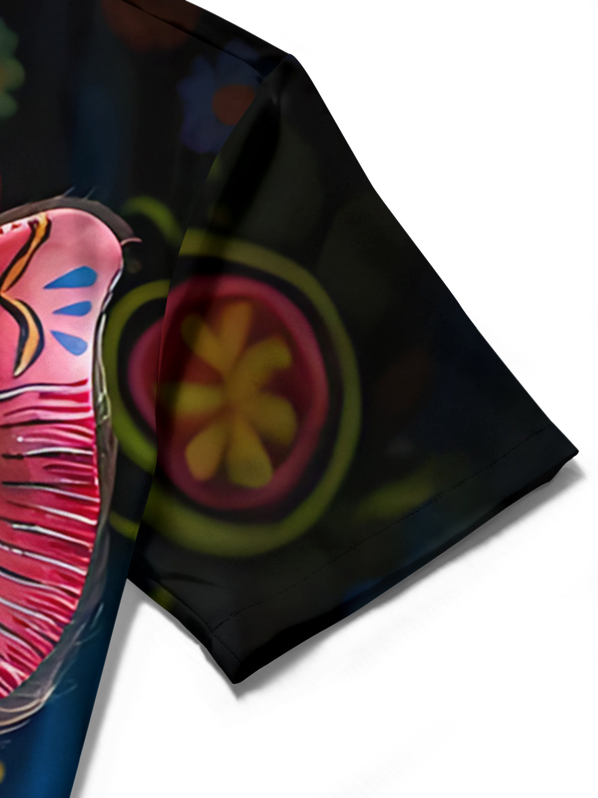 Funny Graffiti Pig Print Men's Pocket Short Sleeve Shirts