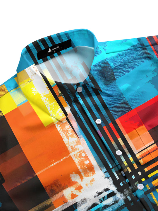 Men's tie-dye full sleeve shirt side view