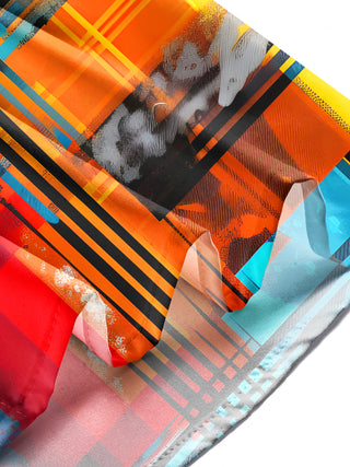 Men's geometry tie dye pocket long sleeve shirt lifestyle view