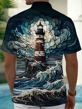 men's pocket shirt back view