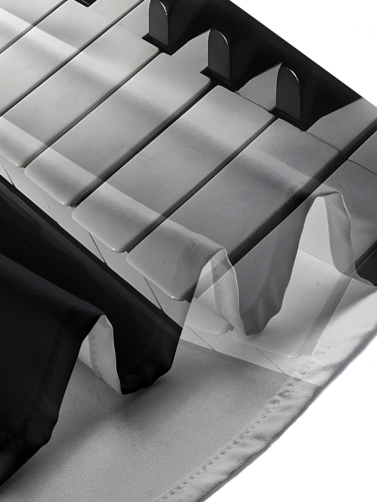 Piano Print Men's Pocket Long Sleeve Shirts