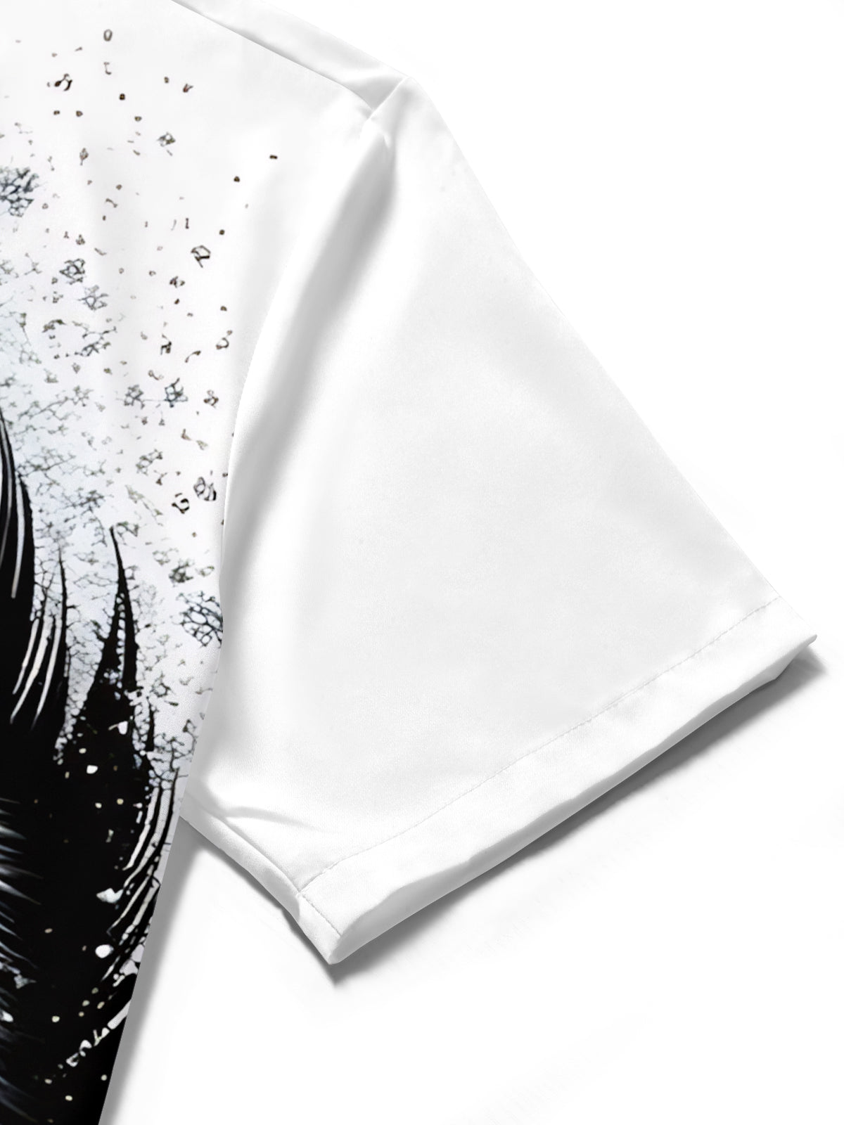 Wolf Feather Snowflake Print Men's Pocket Short Sleeve Shirts