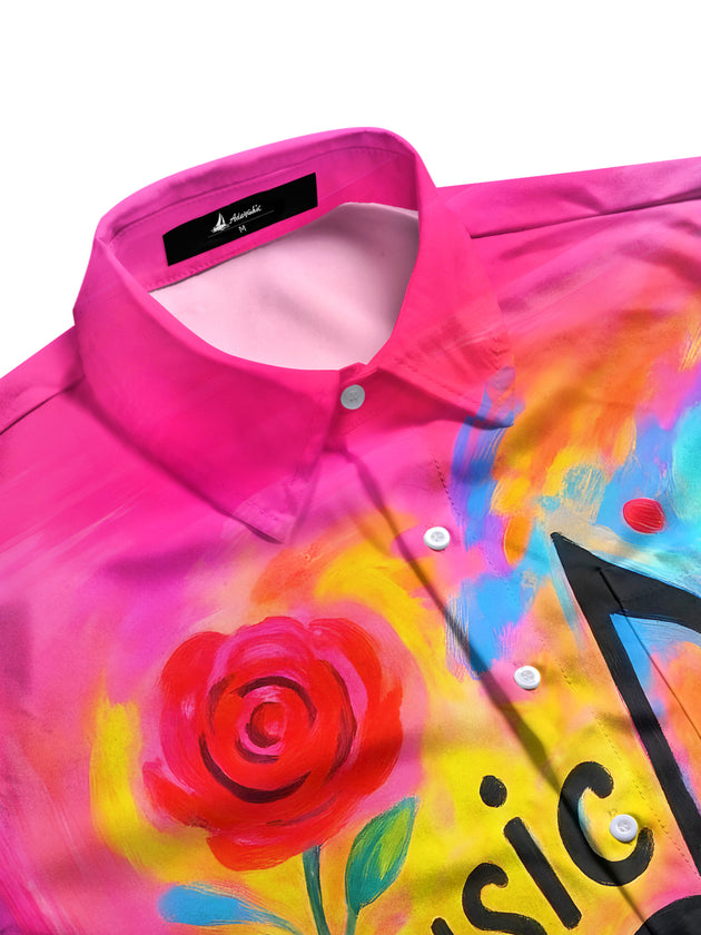 men's tie-dye shirt side view