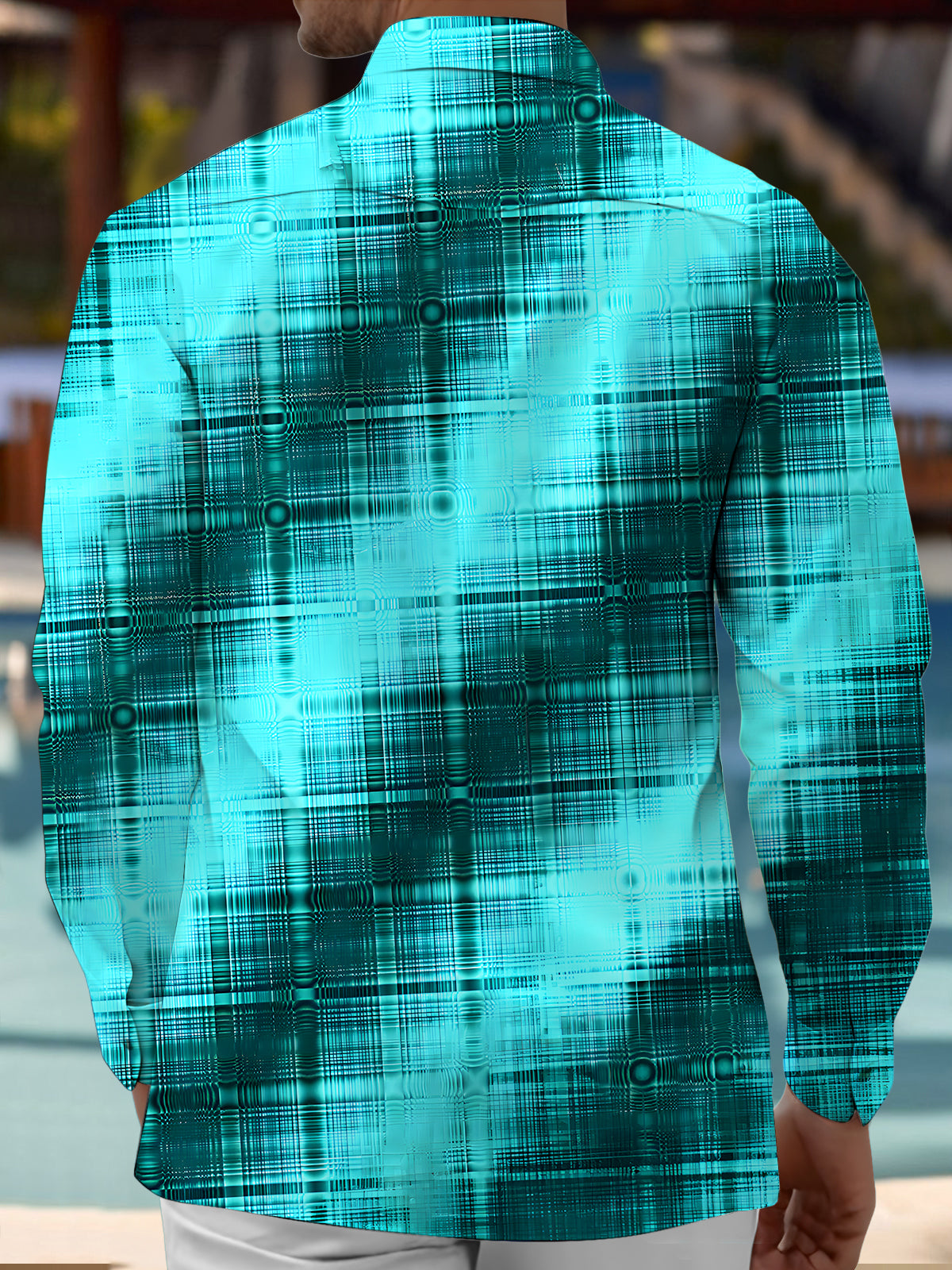 Geometry Men's Pocket Long Sleeve Shirts