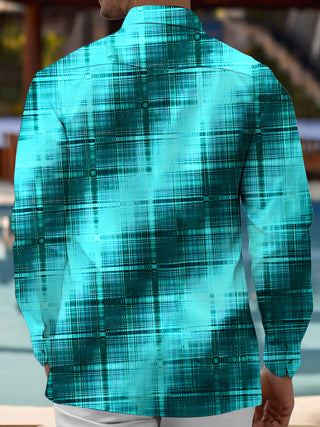 Men's pocket long sleeve shirt back view