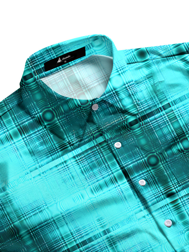 Men's Geometry full sleeve pocket shirt side view