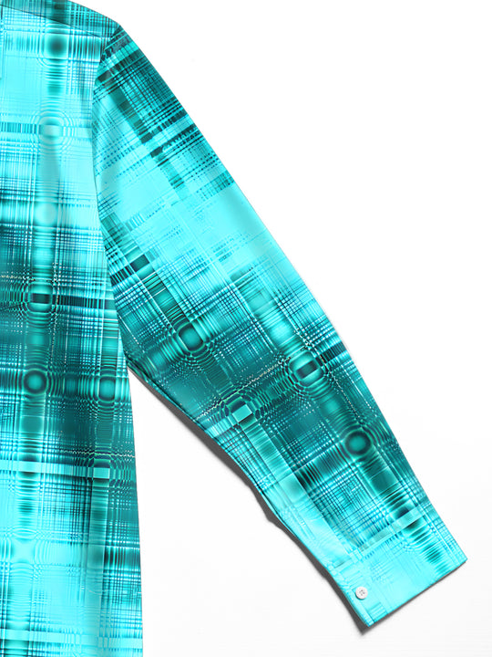 Men's long sleeve pocket shirt close-up detail of fabric texture