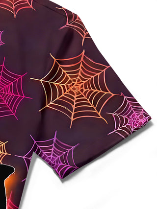 men's Halloween shirt close-up short sleeve
