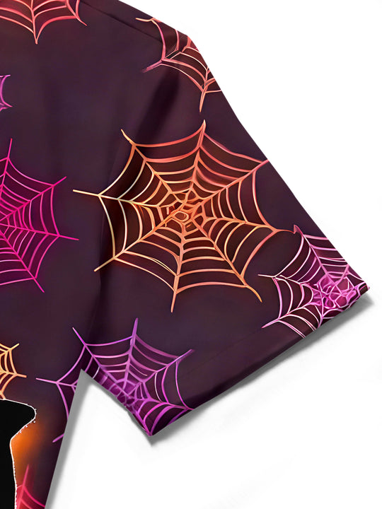 men's Halloween shirt close-up short sleeve