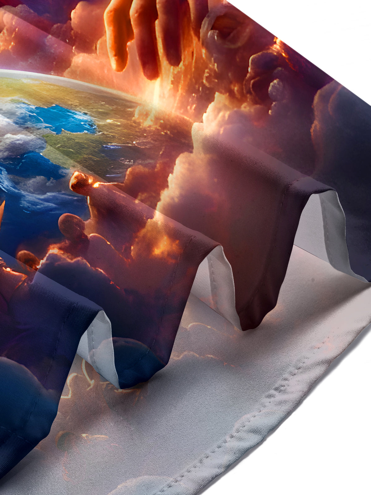 Creation Of Earth The Divine Touch Men's Pocket Long Sleeve Shirts