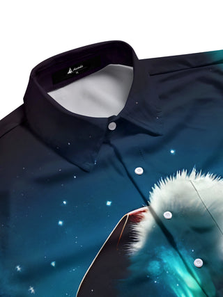 men's festive shirt side view