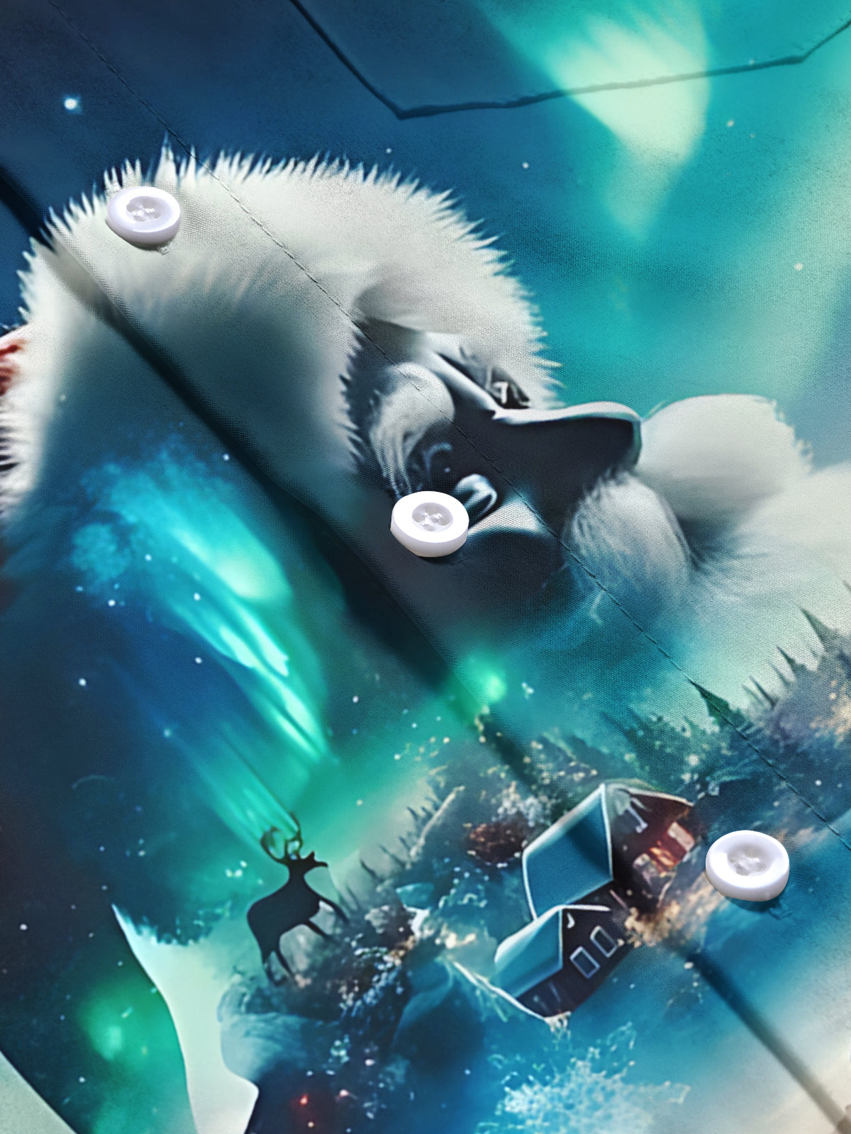 Santa Claus Print Men's Pocket Short Sleeve Shirts