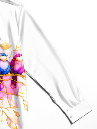 men's colorful tie dye shirt close-up full sleeve