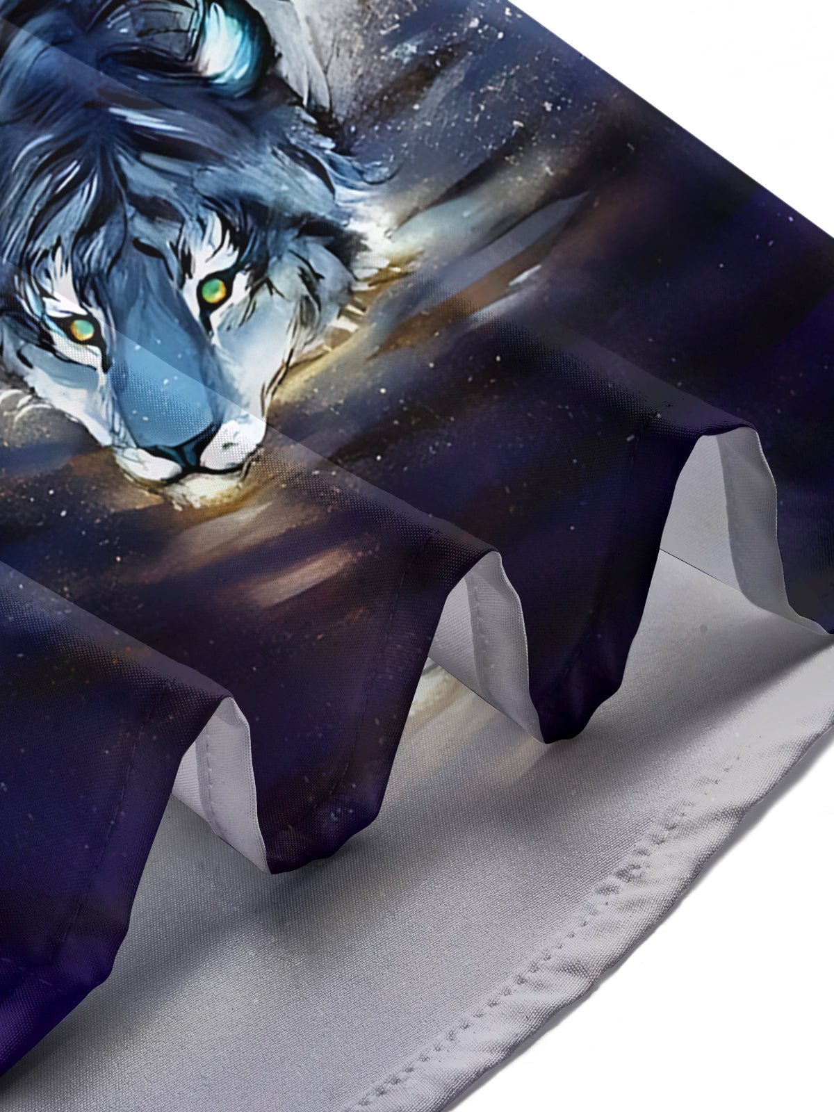 Tiger Lotus Print Men's Pocket Short Sleeve Shirts