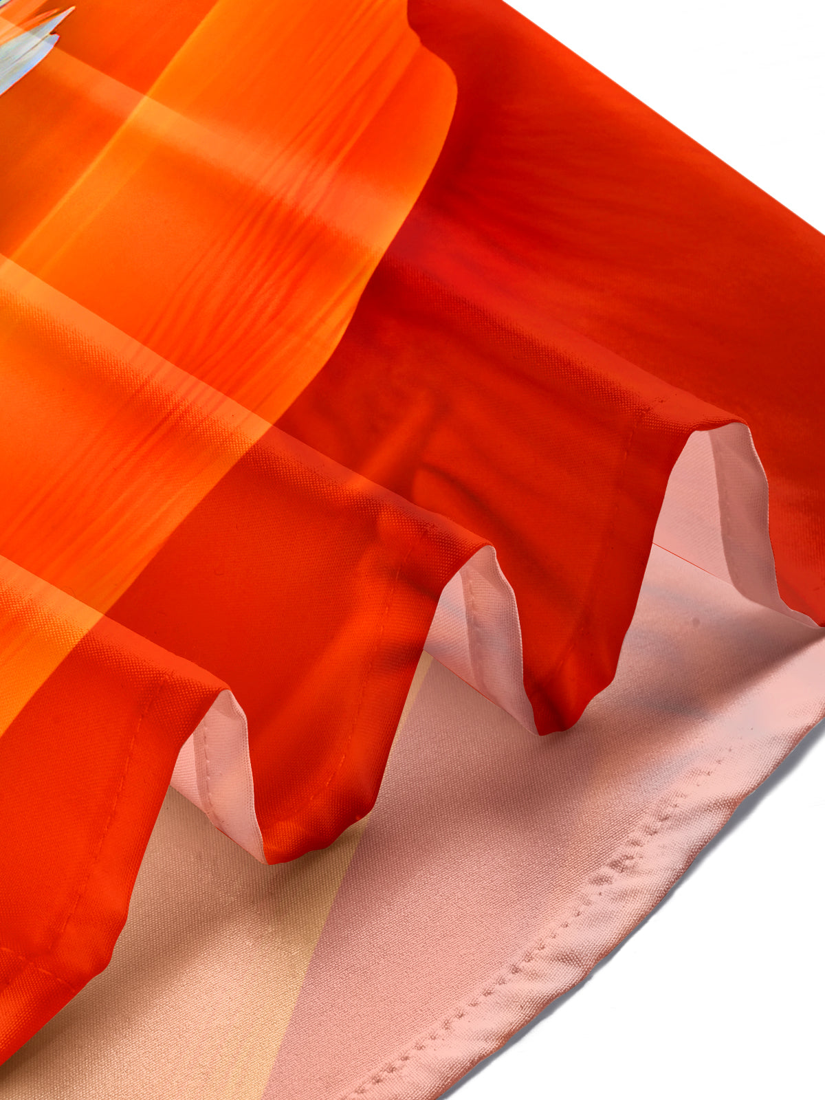 Swirling Clouds Surging Waves Sunset Orange-Red Sand Men's Pocket Short Sleeve Shirts